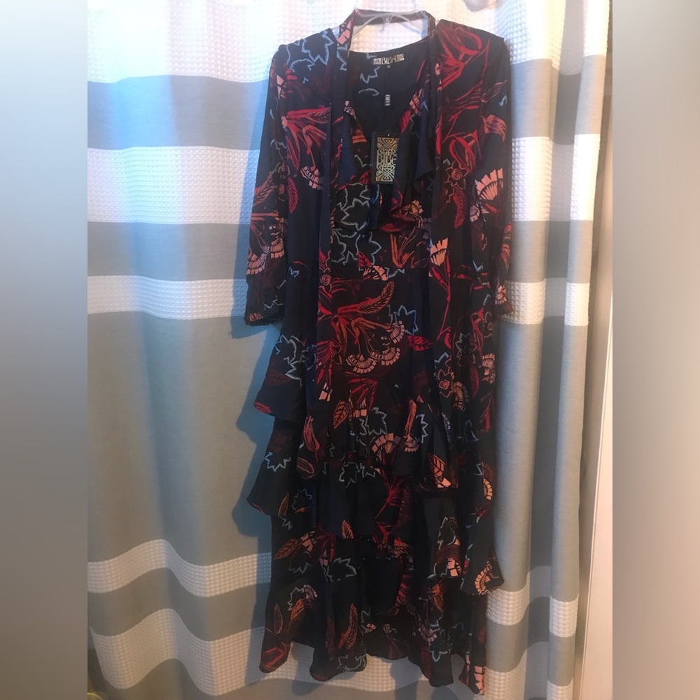 NEVER WORN BEFORE Biba Ruffle Midi Dress